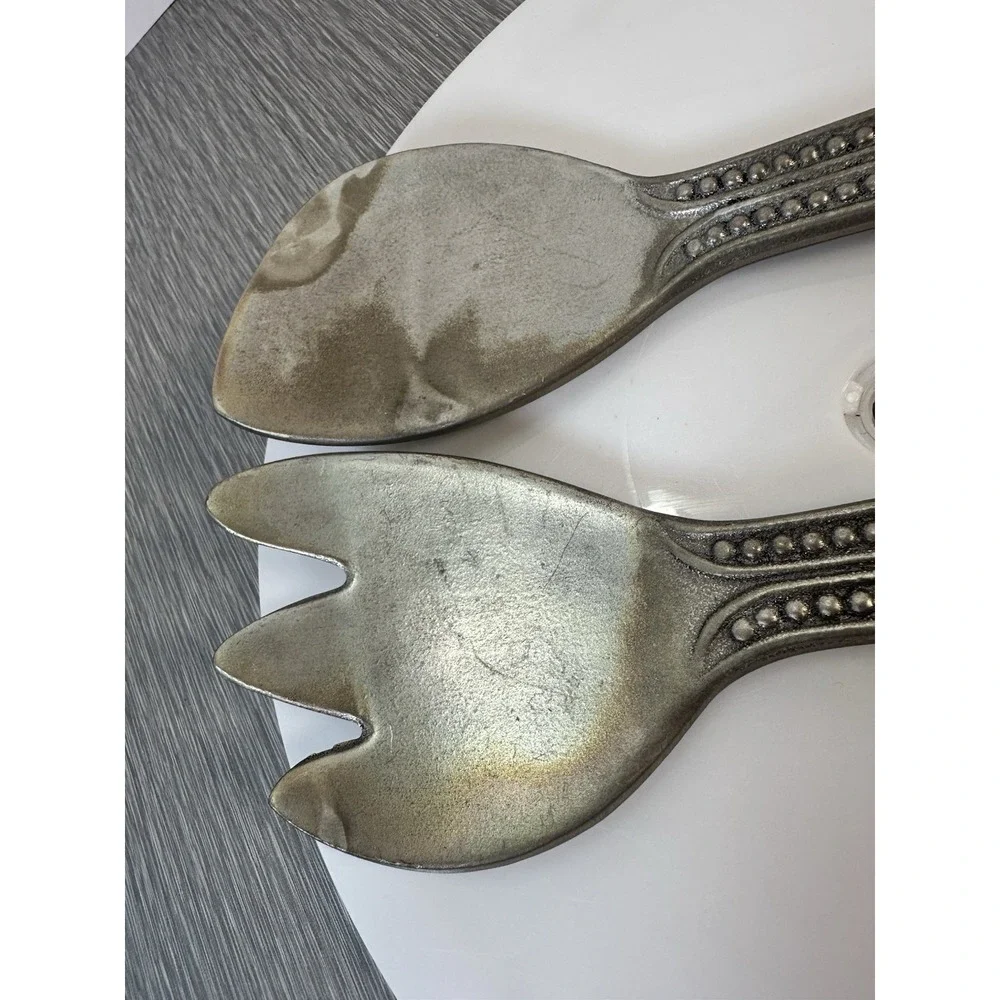 Wilton Armetale Serving Fork And Spoon Flutes And Pearls - Dinner Entertaining